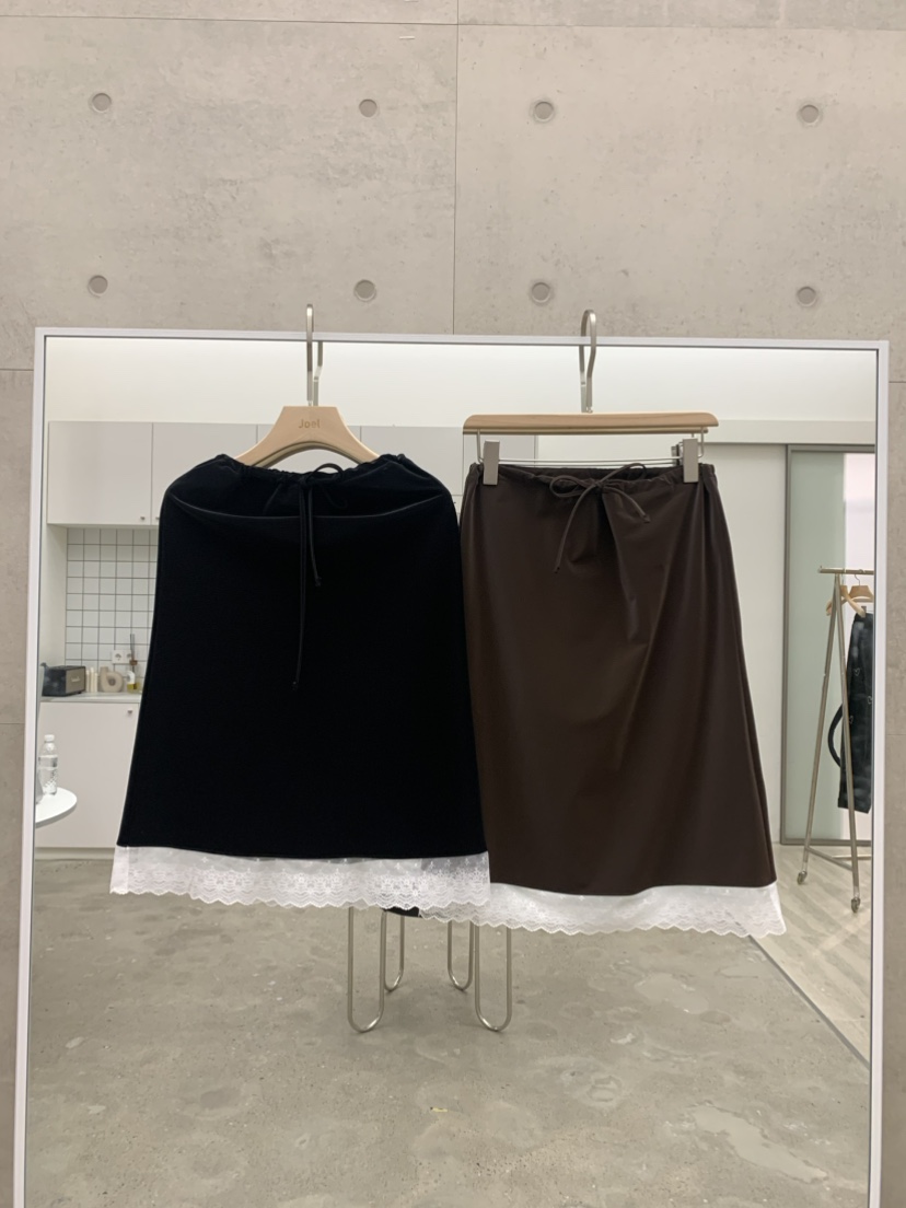 STICK WITH韓國直郵㊣女士新品真品職業25秋冬半身裙中短裙STICK WITH半身裙/中短裙