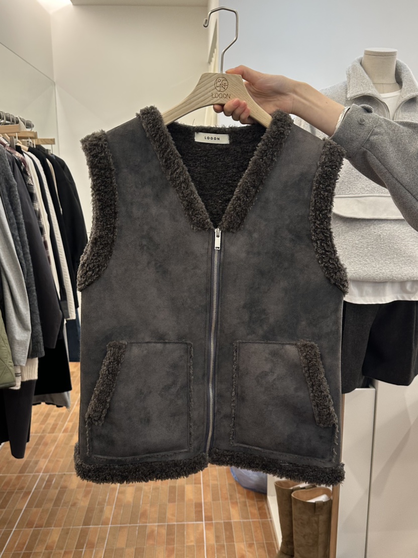 LOGON東大門㊣直郵女士新品職業人氣時尚休閑推薦熱賣25秋冬馬甲LOGON馬甲圖色2