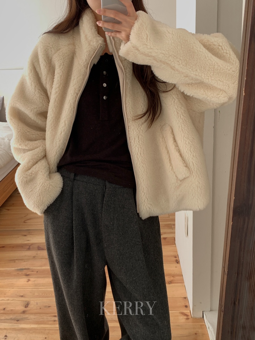 KERRY韓國直郵㊣女裝新款職業推薦熱賣真品時尚25秋冬短款大衣KERRY短款大衣