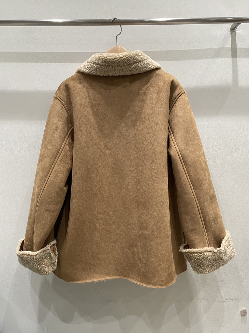 ONDO-P韓國直郵㊣女裝新款人氣熱賣推薦休閑25秋冬短款大衣刺繡ONDO-P短款大衣