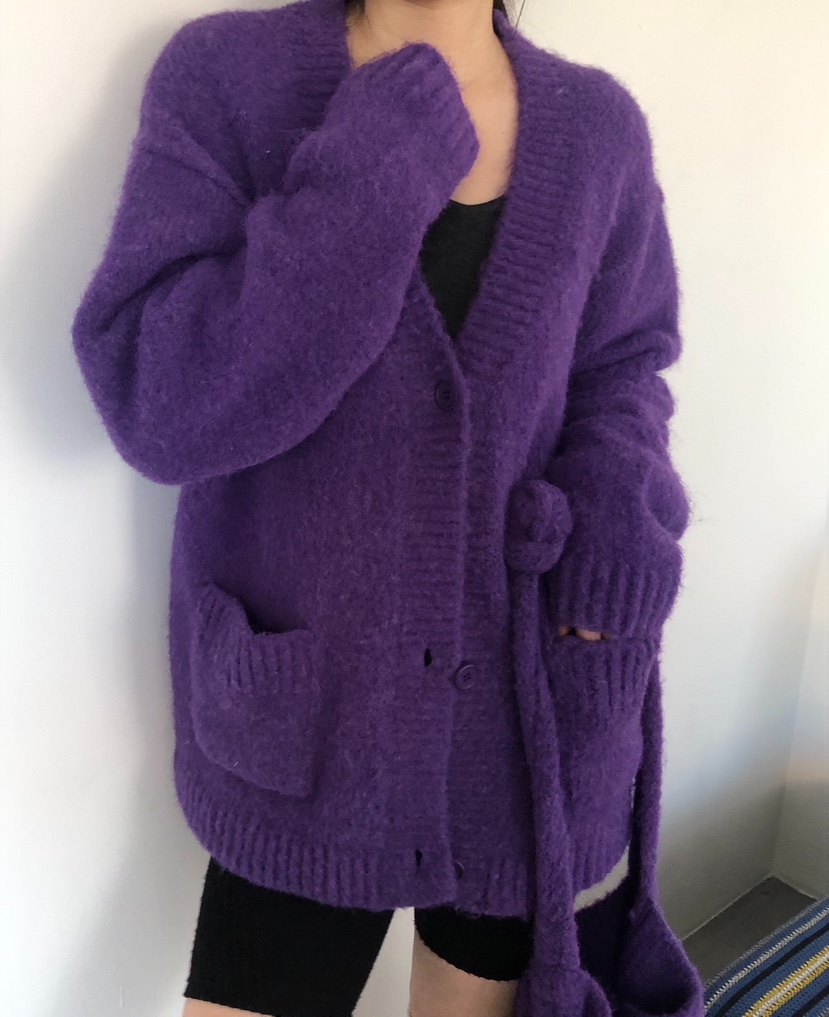 MELTED-P東大門㊣代購女裝新款職業真品休閑毛衣羊毛口袋開衫MELTED-P毛衣