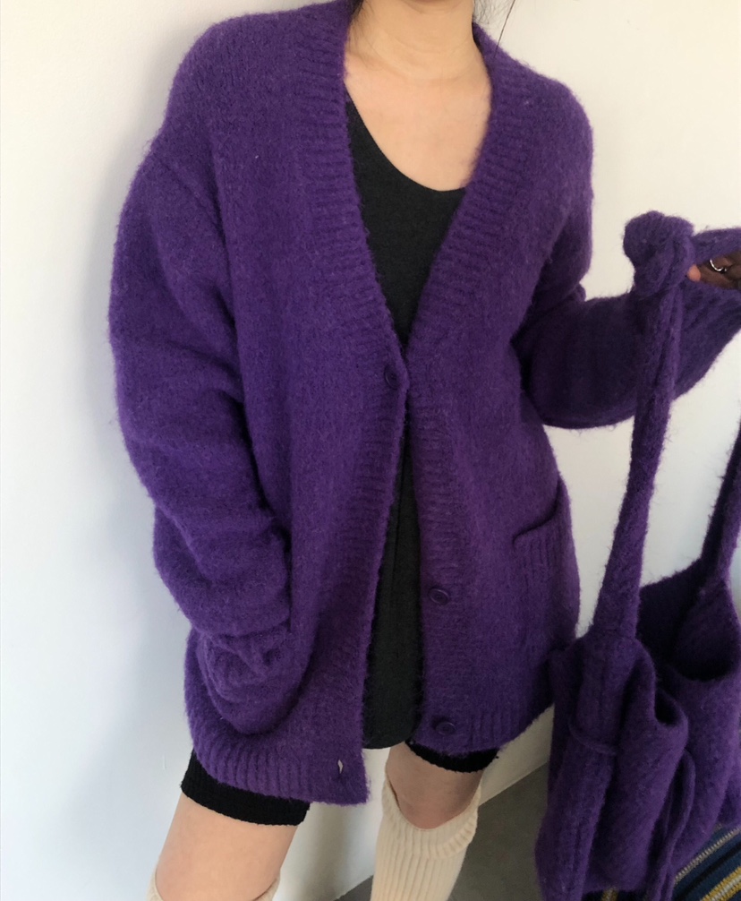 MELTED-P東大門㊣代購女裝新款職業真品休閑毛衣羊毛口袋開衫MELTED-P毛衣