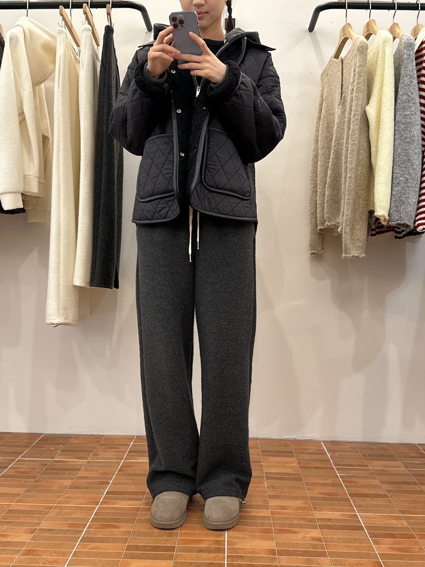 LOGON東大門㊣代購女裝新款熱賣推薦25秋冬人氣休閑褲毛絨羊毛LOGON休閑褲