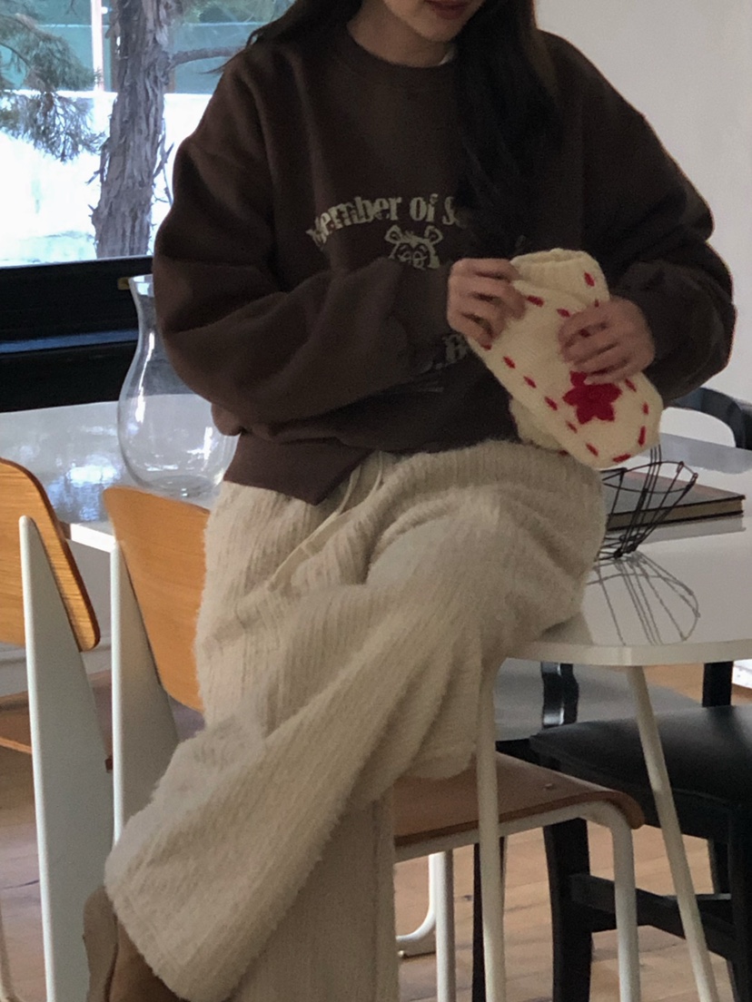 ONDO-P韓國代購㊣女士新款休閑真品推薦25秋冬職業衛衣加絨ONDO-P衛衣