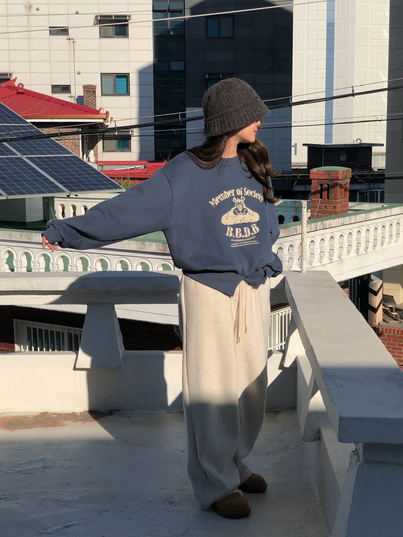 ONDO-P韓國代購㊣女士新款休閑真品推薦25秋冬職業衛衣加絨ONDO-P衛衣