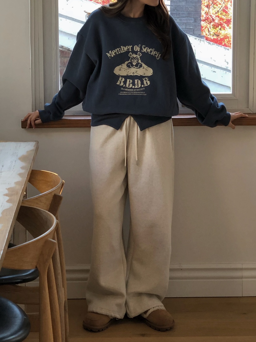 ONDO-P韓國代購㊣女士新款休閑真品推薦25秋冬職業衛衣加絨ONDO-P衛衣