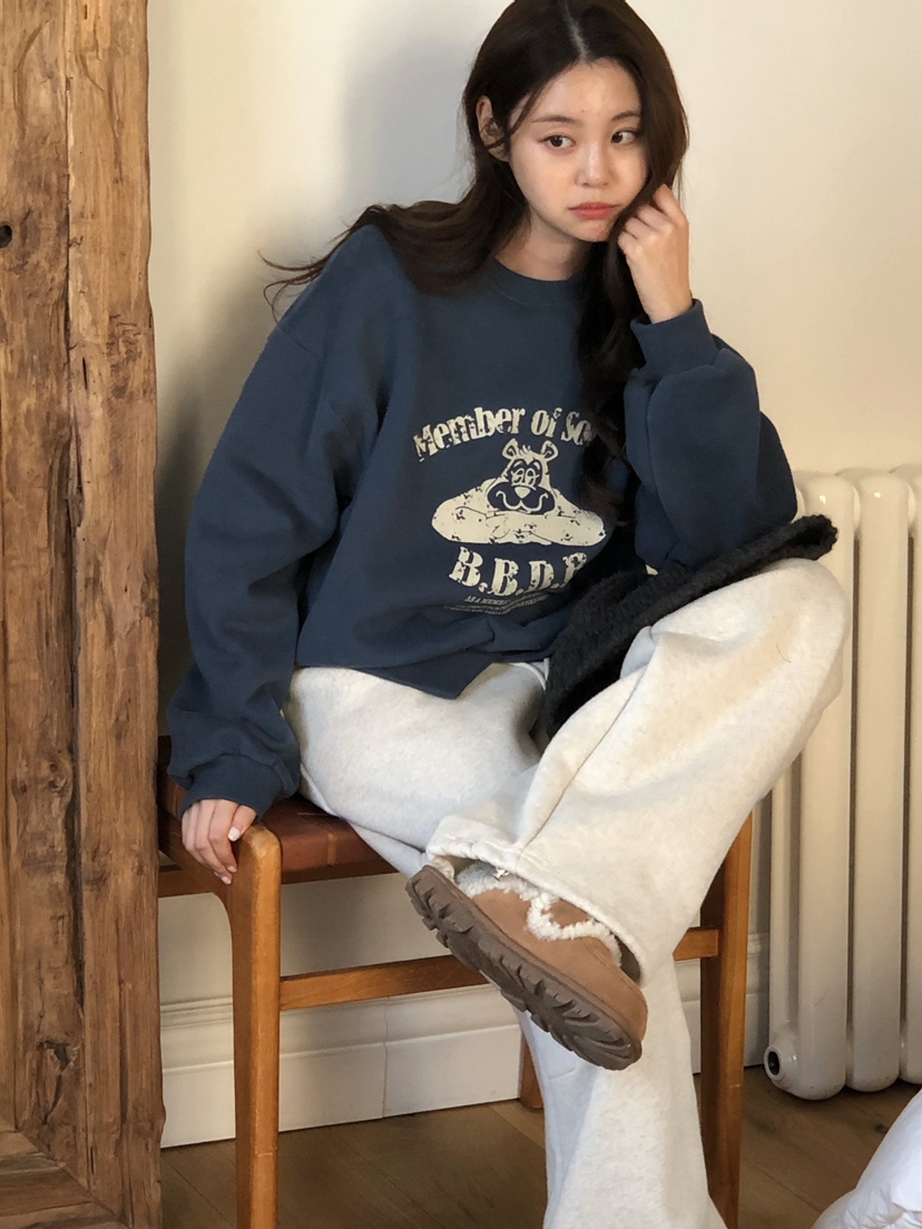 ONDO-P韓國代購㊣女士新款休閑真品推薦25秋冬職業衛衣加絨ONDO-P衛衣