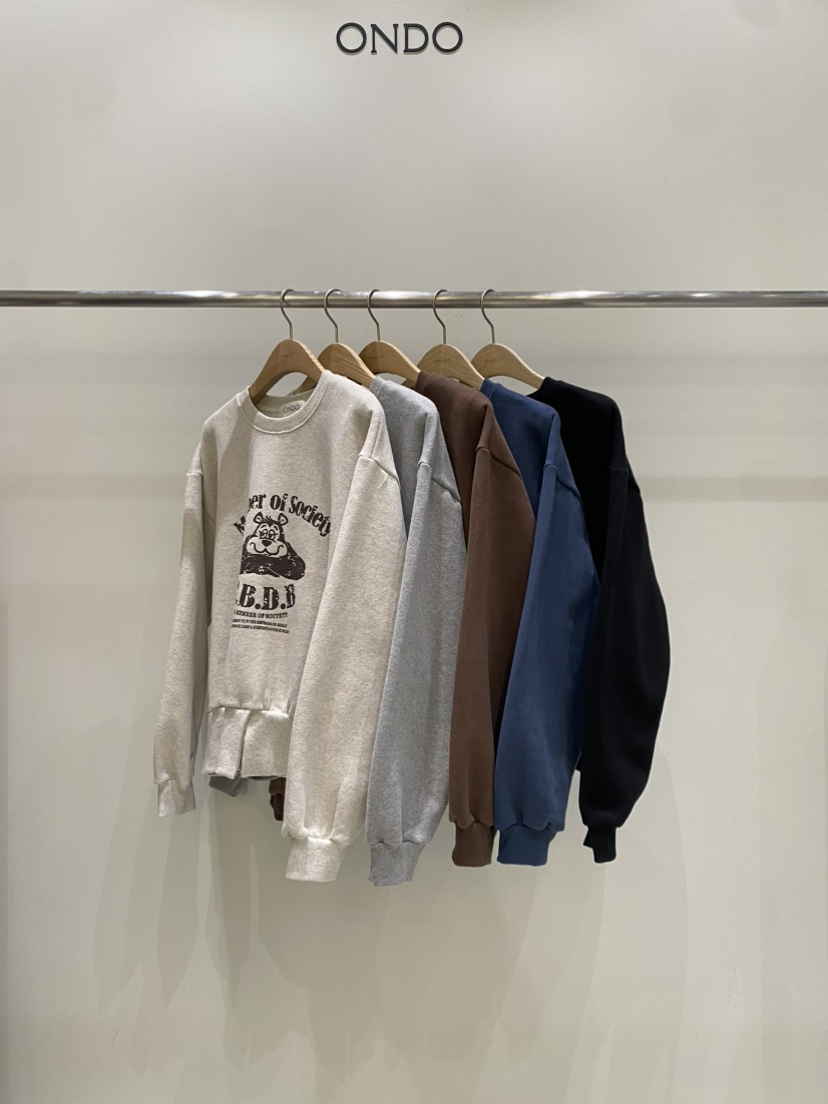 ONDO-P韓國代購㊣女士新款休閑真品推薦25秋冬職業衛衣加絨ONDO-P衛衣