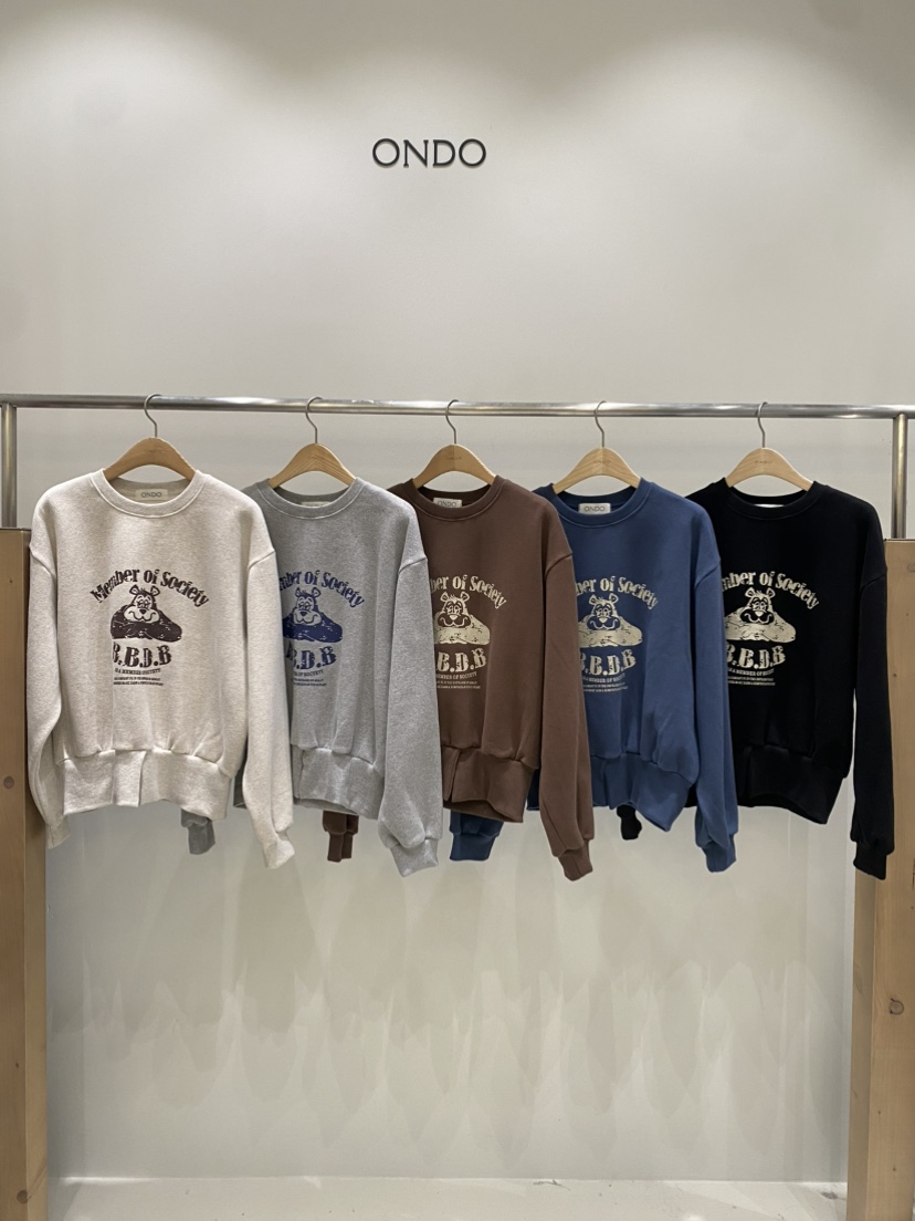 ONDO-P韓國代購㊣女士新款休閑真品推薦25秋冬職業衛衣加絨ONDO-P衛衣