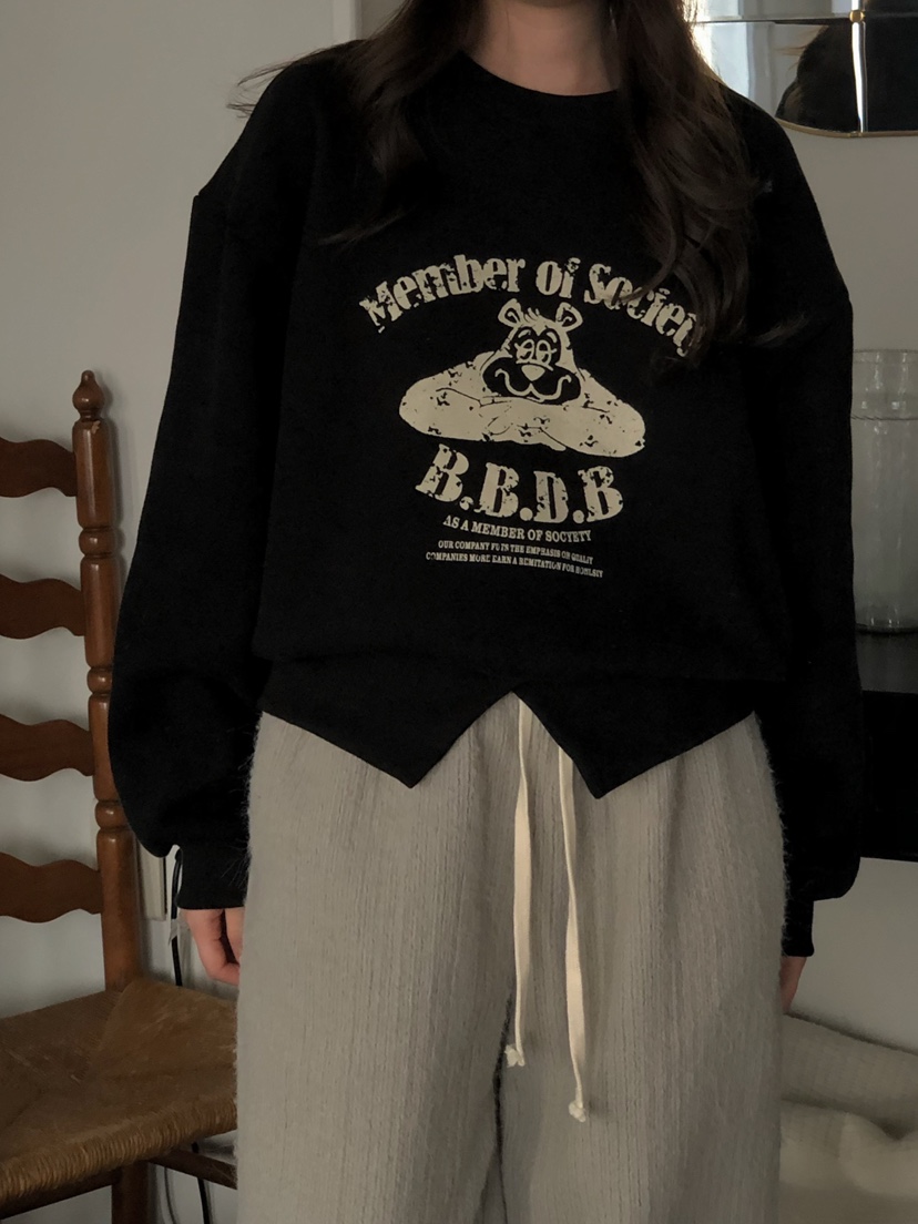 ONDO-P韓國代購㊣女士新款休閑真品推薦25秋冬職業衛衣加絨ONDO-P衛衣圖色3