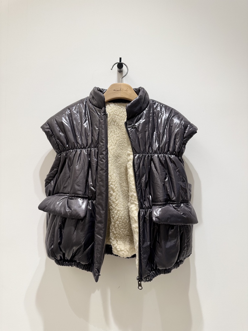 MELTED-P東大門㊣代購女裝新品25秋冬人氣休閑馬甲兩面穿雙面MELTED-P馬甲