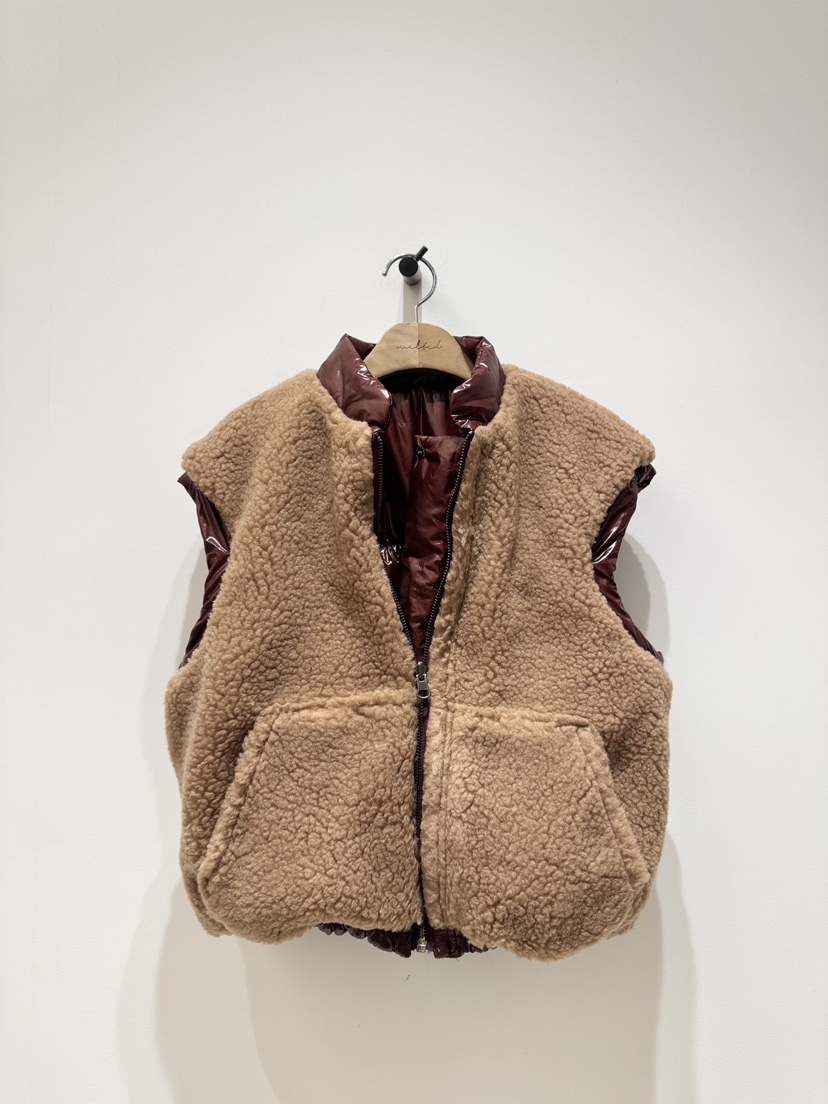 MELTED-P東大門㊣代購女裝新品25秋冬人氣休閑馬甲兩面穿雙面MELTED-P馬甲