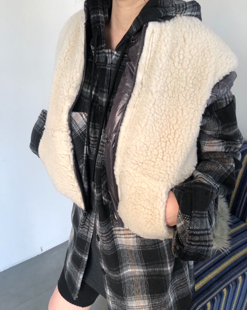 MELTED-P東大門㊣代購女裝新品25秋冬人氣休閑馬甲兩面穿雙面MELTED-P馬甲