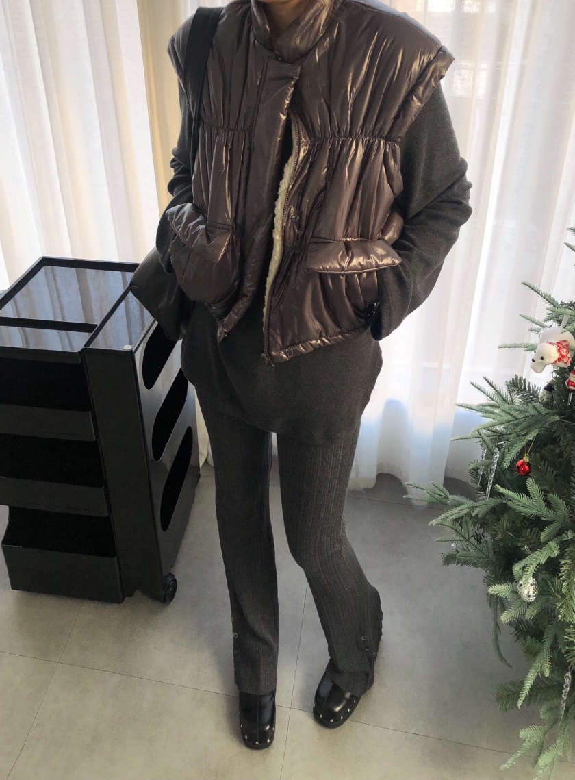 MELTED-P東大門㊣代購女裝新品25秋冬人氣休閑馬甲兩面穿雙面MELTED-P馬甲