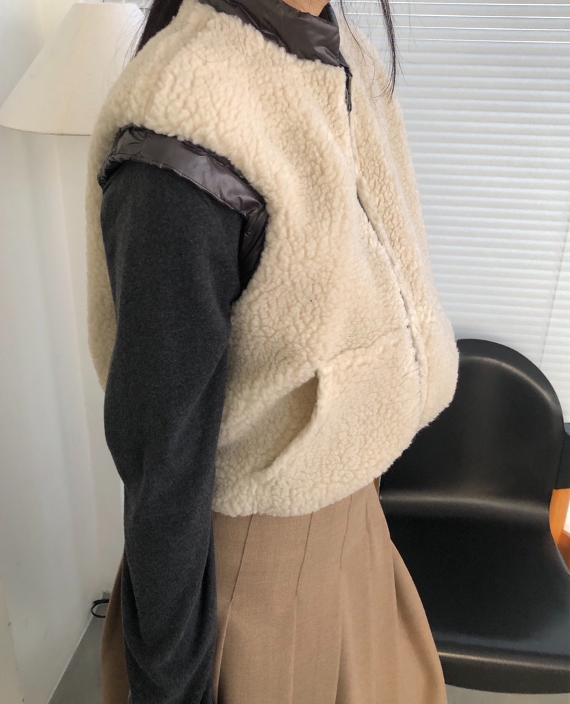 MELTED-P東大門㊣代購女裝新品25秋冬人氣休閑馬甲兩面穿雙面MELTED-P馬甲