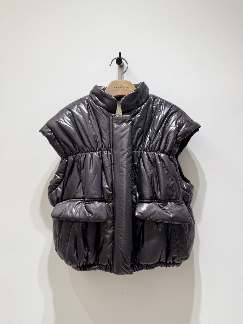 MELTED-P東大門㊣代購女裝新品25秋冬人氣休閑馬甲兩面穿雙面MELTED-P馬甲圖色1