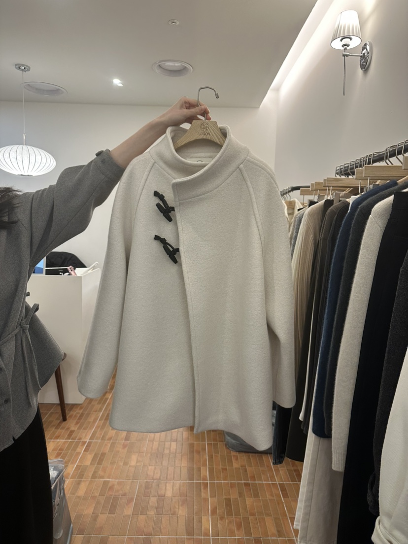 LOGON韓國代購㊣女裝新品真品熱賣時尚人氣推薦25秋冬中長款大衣LOGON中長款大衣圖色2