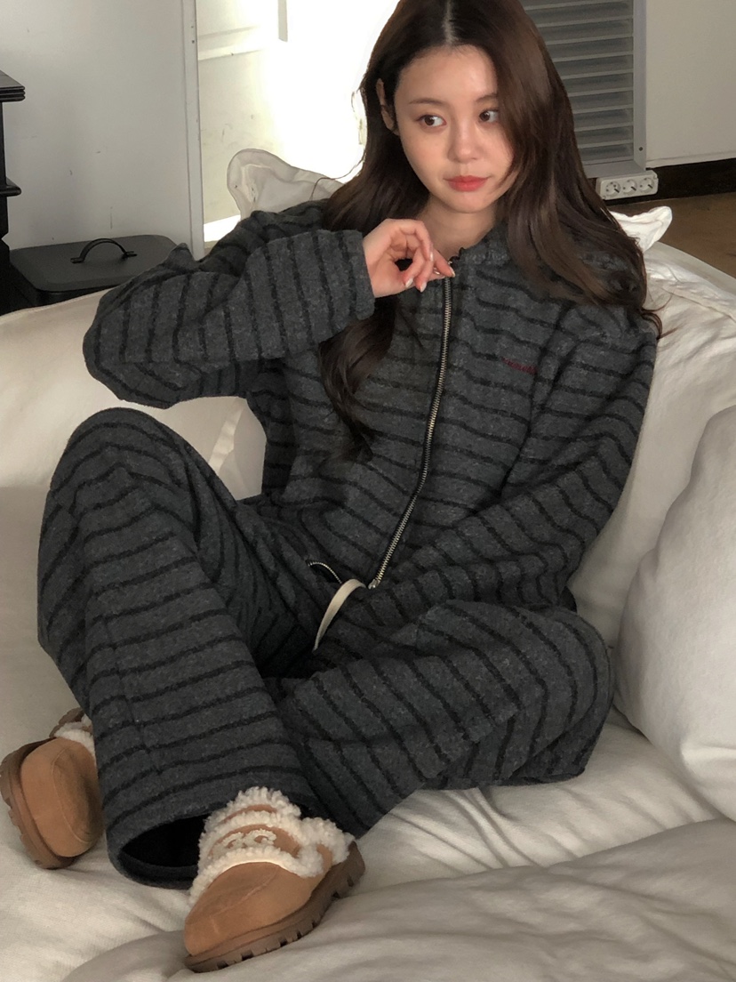 ONDO-P東大門㊣實拍女裝新品時尚真品25秋冬休閑針織衫連帽衫ONDO-P針織衫圖色2