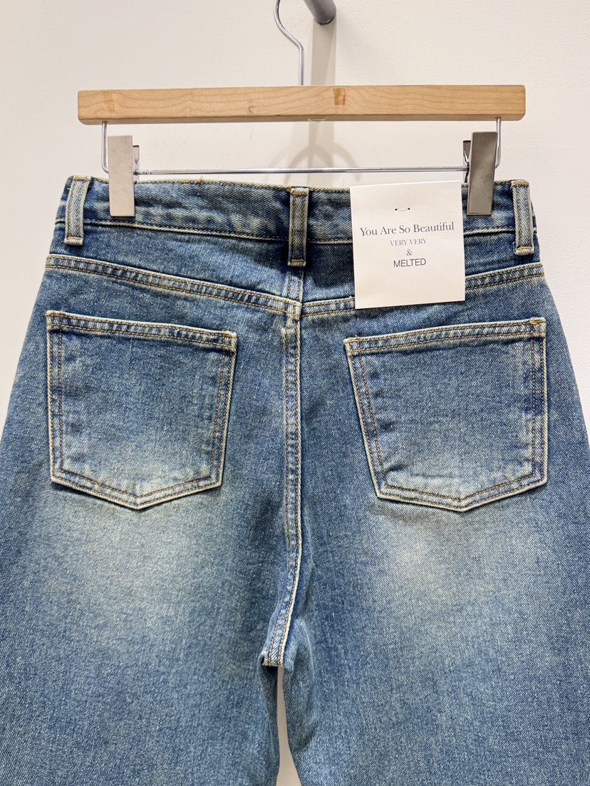 MELTED-P東大門㊣代購女裝新款熱賣推薦人氣牛仔褲加絨羊毛MELTED-P牛仔褲