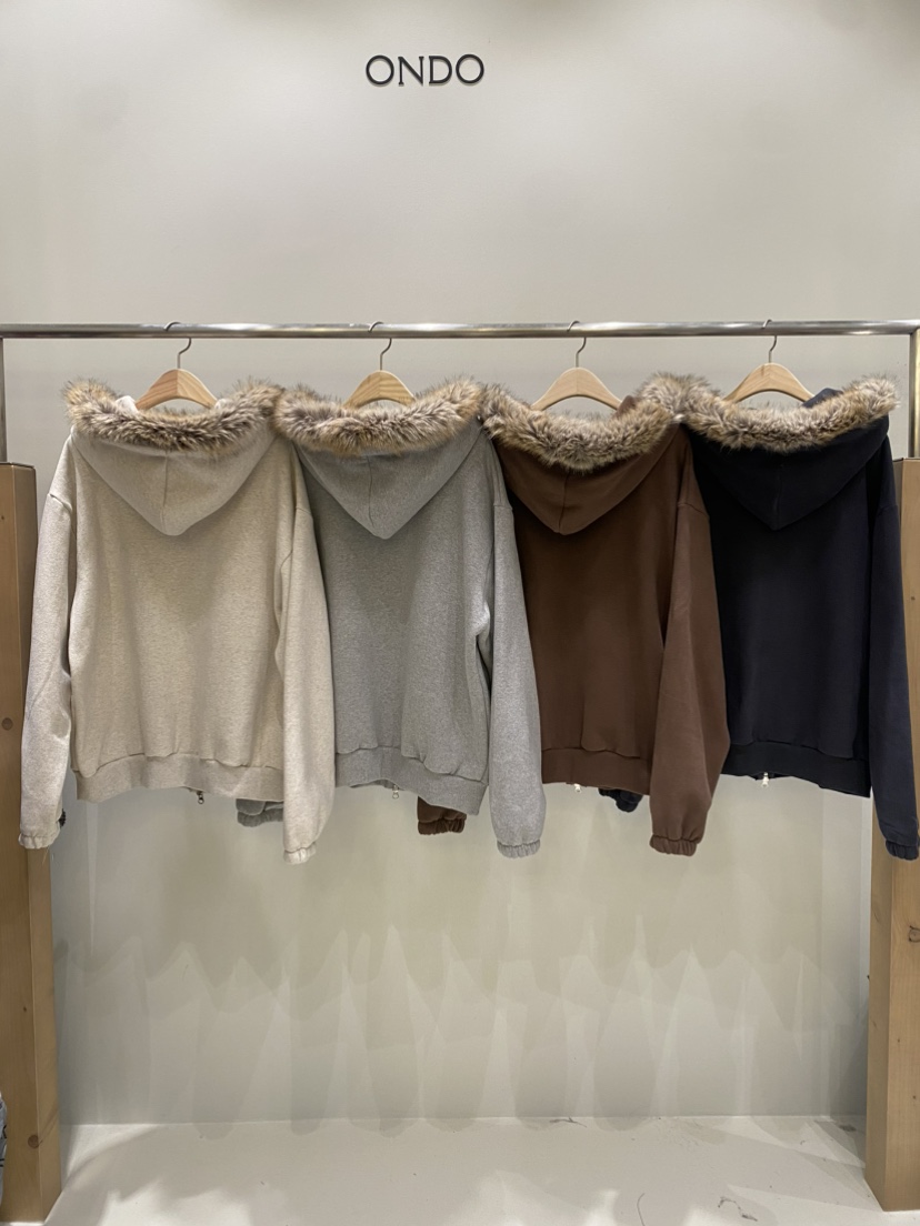 ONDO-P東大門㊣代購女士新品熱賣職業真品休閑夾克浣熊兜帽ONDO-P夾克