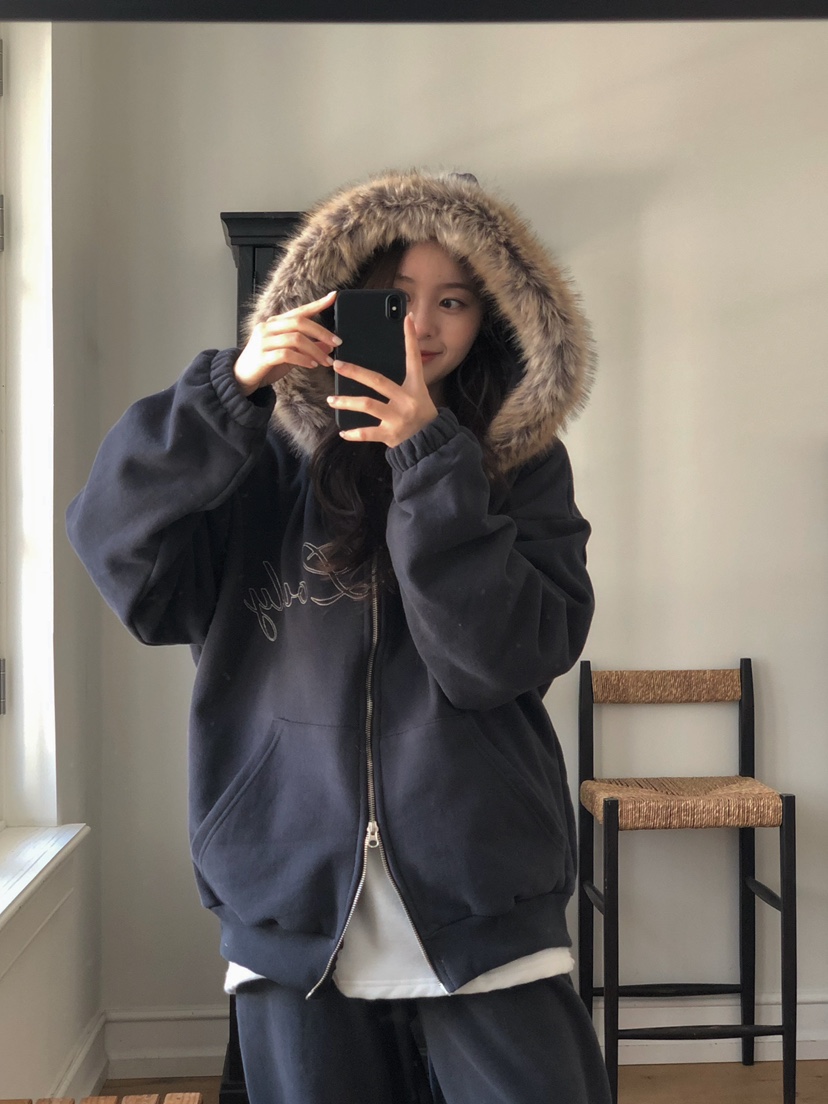 ONDO-P東大門㊣代購女士新品熱賣職業真品休閑夾克浣熊兜帽ONDO-P夾克