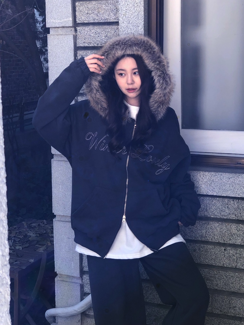 ONDO-P東大門㊣代購女士新品熱賣職業真品休閑夾克浣熊兜帽ONDO-P夾克