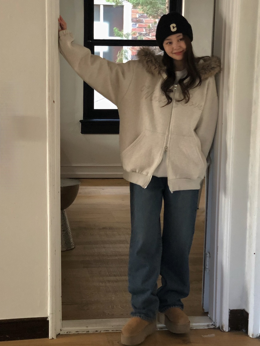 ONDO-P東大門㊣代購女士新品熱賣職業真品休閑夾克浣熊兜帽ONDO-P夾克