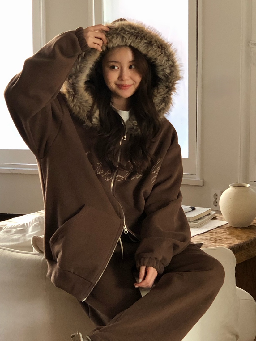 ONDO-P東大門㊣代購女士新品熱賣職業真品休閑夾克浣熊兜帽ONDO-P夾克