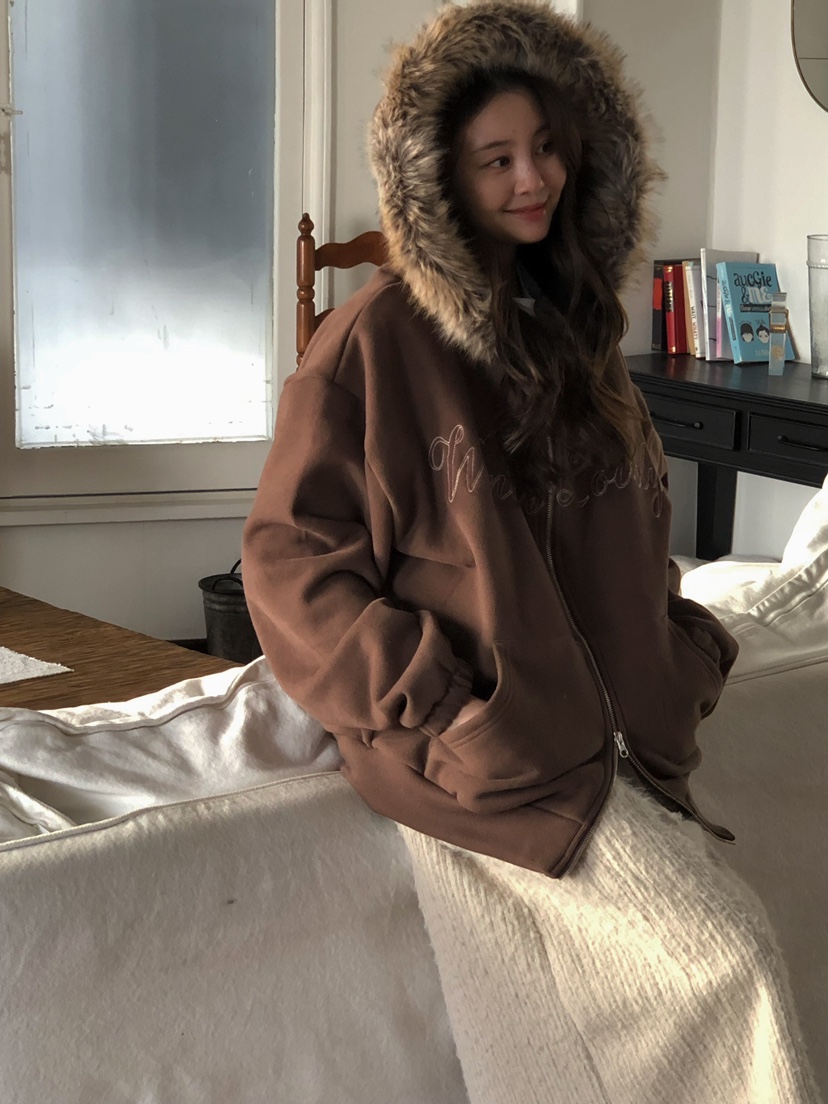 ONDO-P東大門㊣代購女士新品熱賣職業真品休閑夾克浣熊兜帽ONDO-P夾克