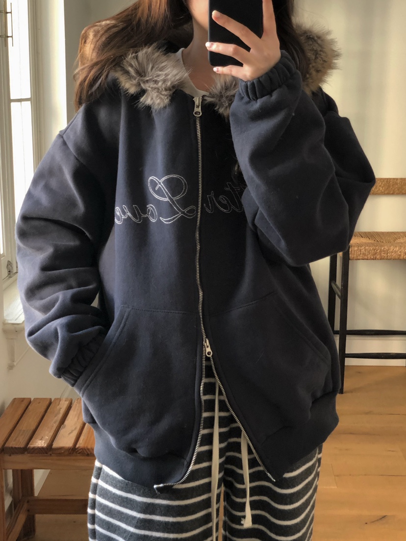 ONDO-P東大門㊣代購女士新品熱賣職業真品休閑夾克浣熊兜帽ONDO-P夾克