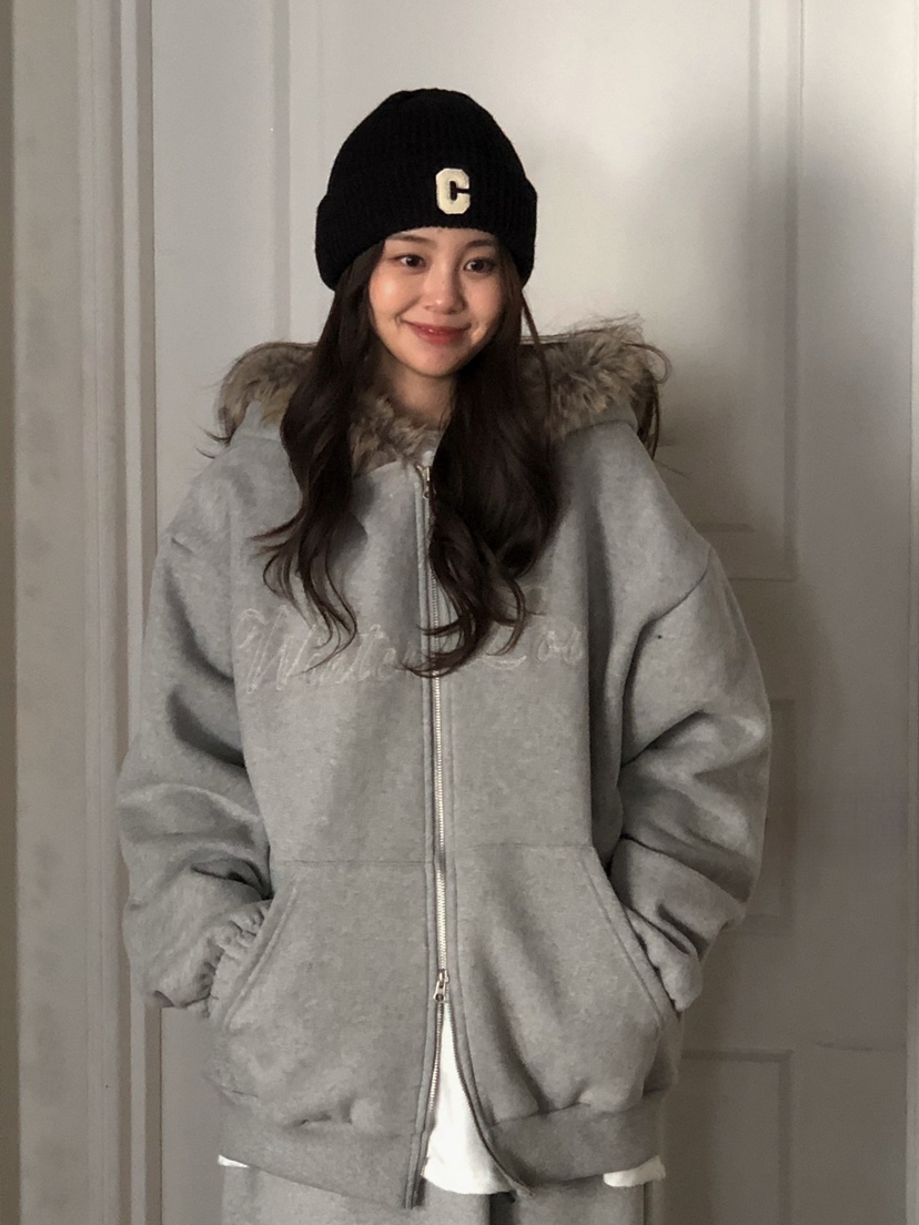 ONDO-P東大門㊣代購女士新品熱賣職業真品休閑夾克浣熊兜帽ONDO-P夾克圖色4