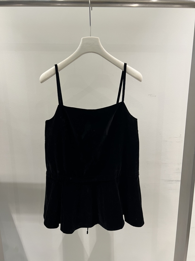 MENTOR韓國代購㊣女士新品熱賣推薦25秋冬職業吊帶背心天鵝絨MENTOR吊帶/背心圖色1