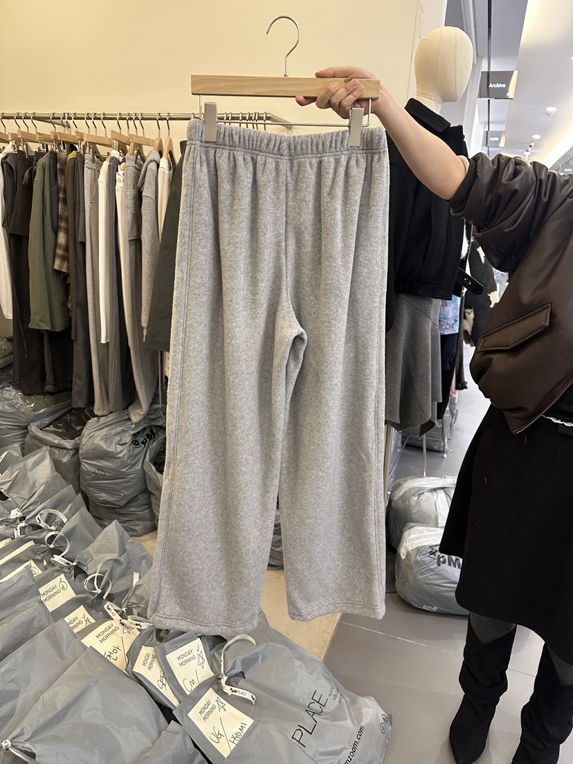 MONDAYMORING東大門㊣直郵女裝新款休閑職業時尚休閑褲抓絨MONDAYMORING休閑褲