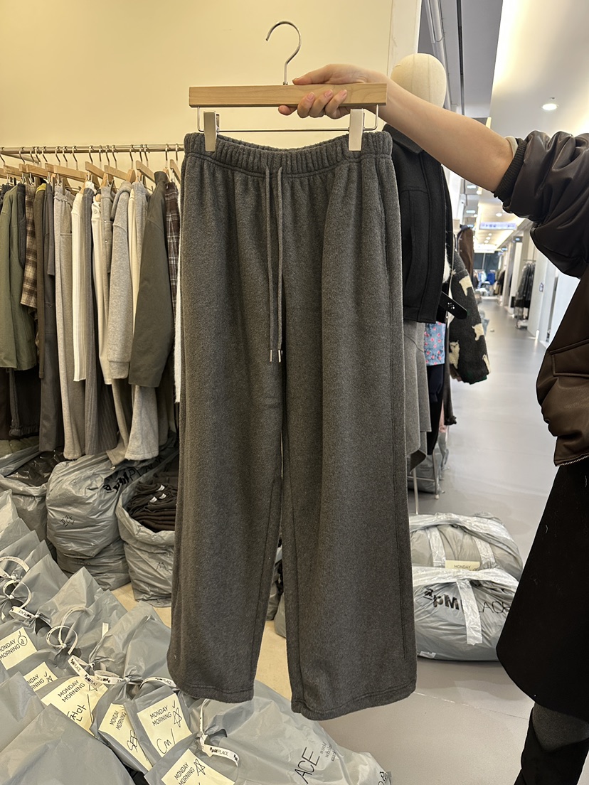 MONDAYMORING東大門㊣直郵女裝新款休閑職業時尚休閑褲抓絨MONDAYMORING休閑褲圖色2