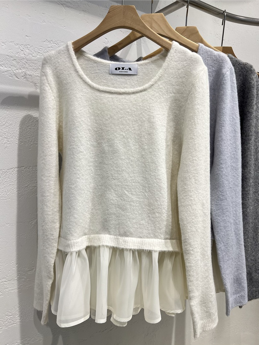 OLA東大門㊣實拍女裝新品職業熱賣人氣休閑推薦真品25秋冬針織衫mellor/OLA針織衫