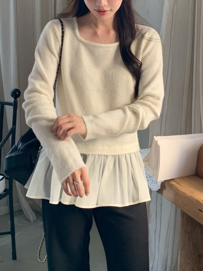 OLA東大門㊣實拍女裝新品職業熱賣人氣休閑推薦真品25秋冬針織衫mellor/OLA針織衫