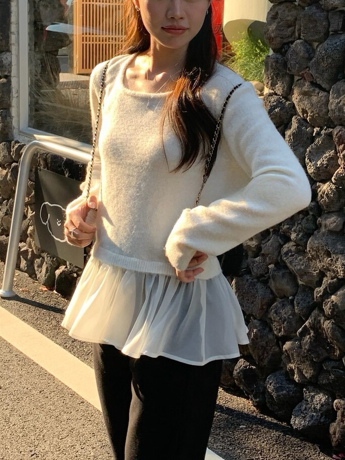 OLA東大門㊣實拍女裝新品職業熱賣人氣休閑推薦真品25秋冬針織衫mellor/OLA針織衫