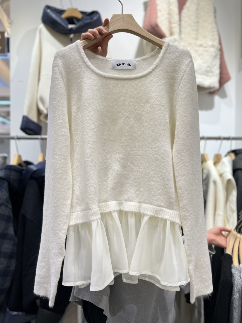 OLA東大門㊣實拍女裝新品職業熱賣人氣休閑推薦真品25秋冬針織衫mellor/OLA針織衫圖色1