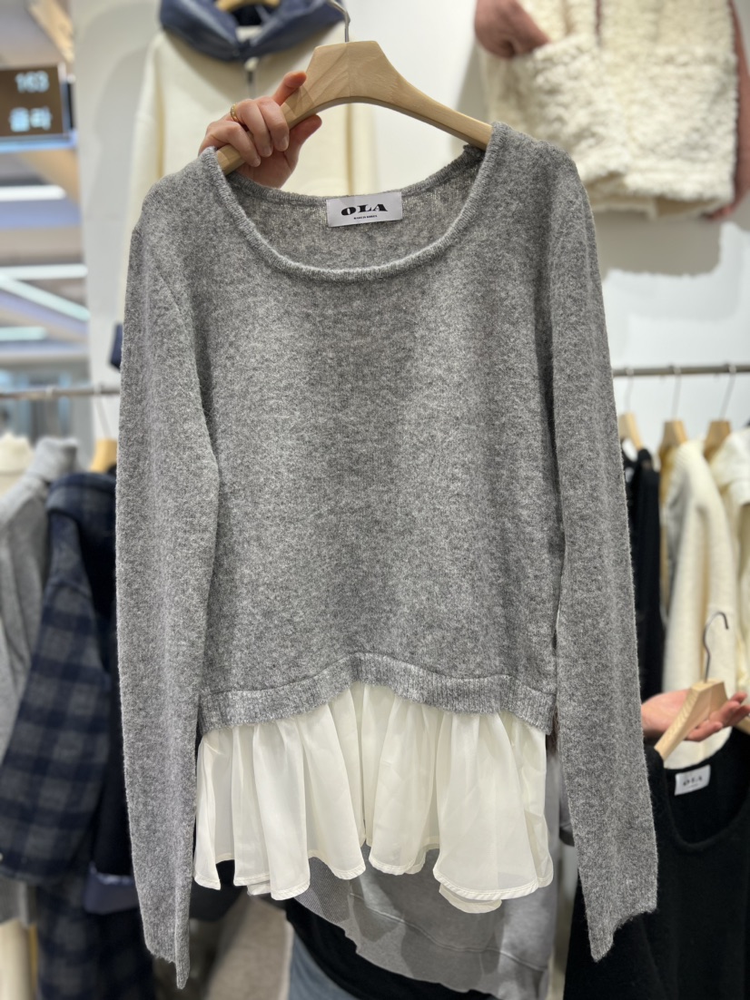 OLA東大門㊣實拍女裝新品職業熱賣人氣休閑推薦真品25秋冬針織衫mellor/OLA針織衫圖色3