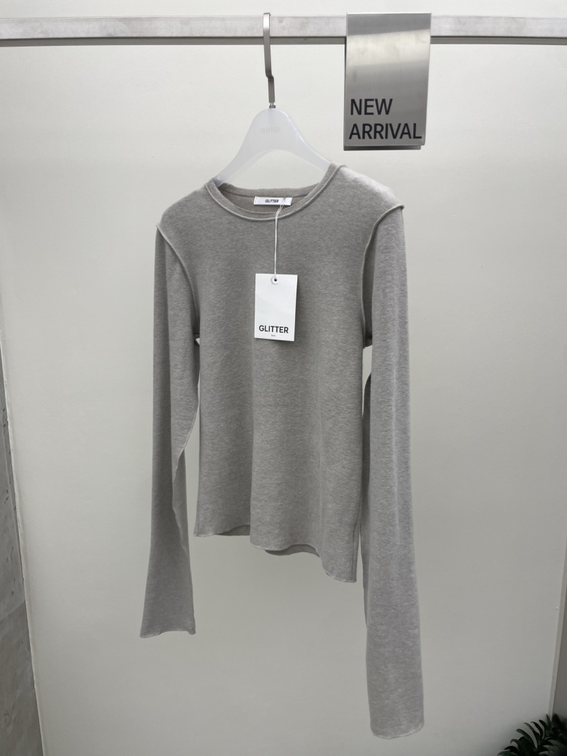 GLITTER東大門㊣實拍女裝新品25秋冬職業真品人氣熱賣長袖T恤GLITTER長袖T恤圖色1
