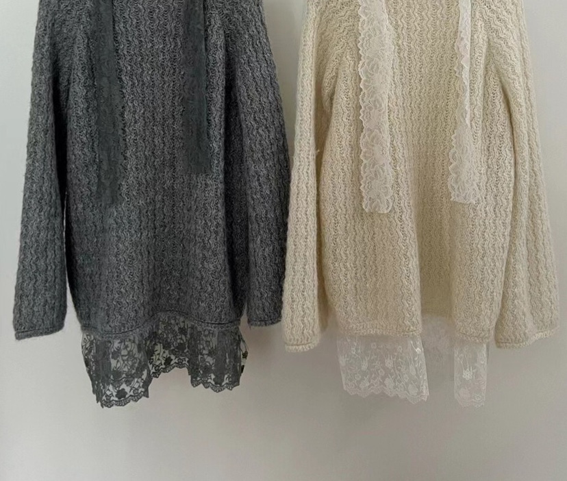 OLA韓國代購㊣女士新款熱賣真品推薦職業時尚人氣針織衫含脖帶mellor/OLA針織衫