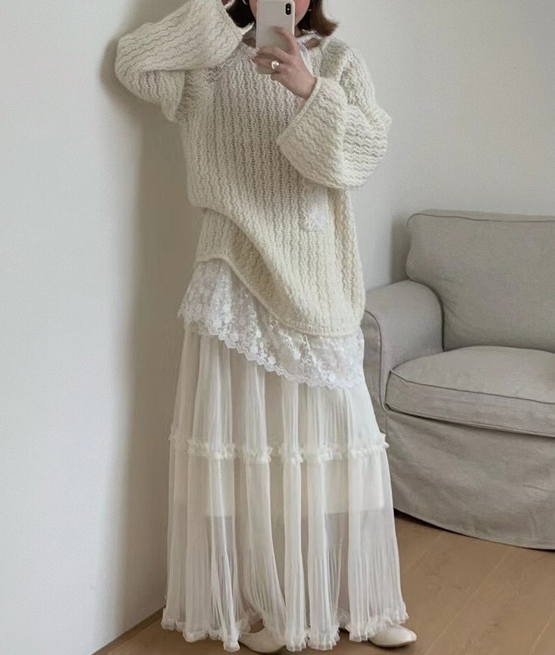 OLA韓國代購㊣女士新款熱賣真品推薦職業時尚人氣針織衫含脖帶mellor/OLA針織衫