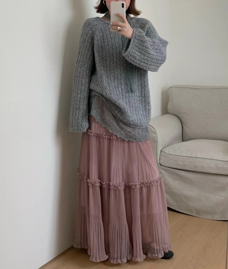 OLA韓國代購㊣女士新款熱賣真品推薦職業時尚人氣針織衫含脖帶mellor/OLA針織衫