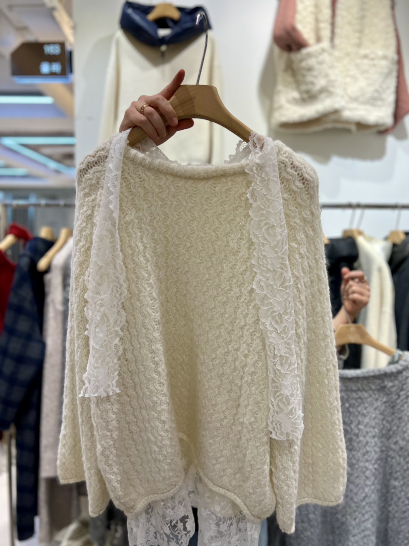 OLA韓國代購㊣女士新款熱賣真品推薦職業時尚人氣針織衫含脖帶mellor/OLA針織衫圖色1