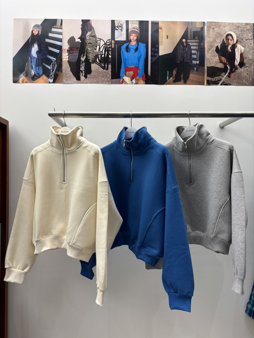 INTHEEND東大門㊣實拍女裝新品熱賣休閑真品人氣25秋冬衛衣高領INTHEEND衛衣