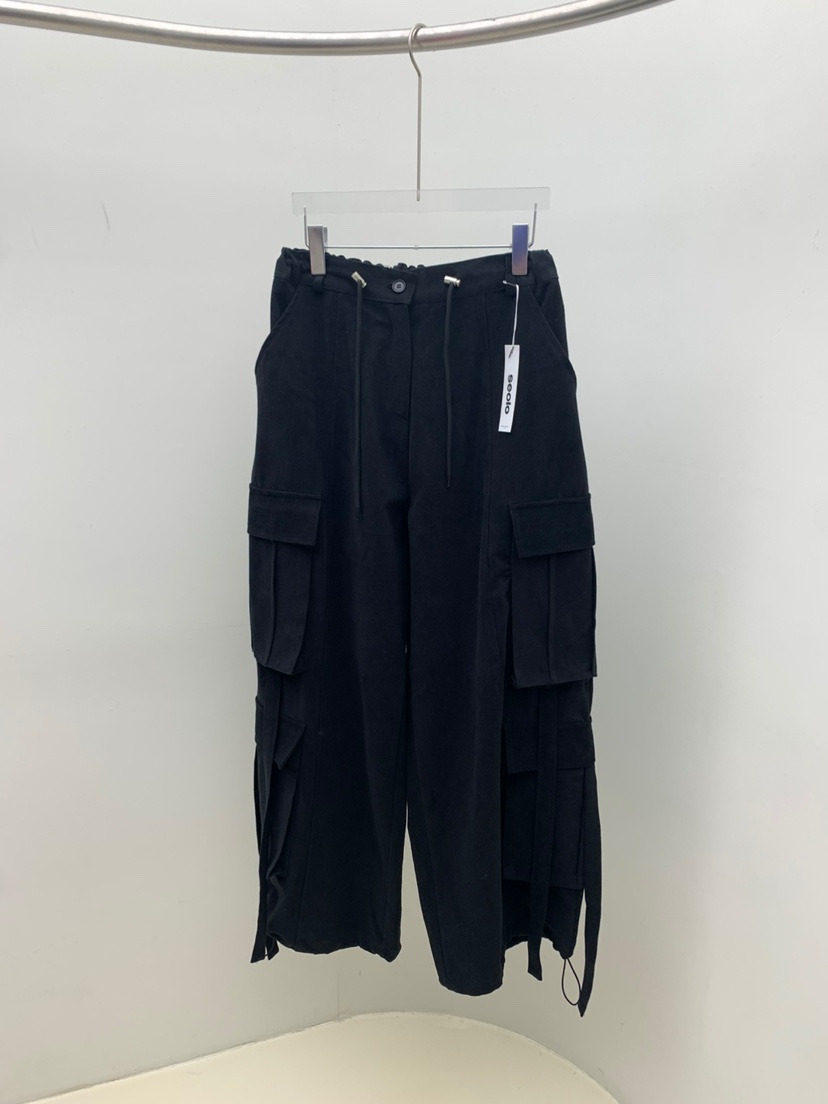 SEOLO東大門㊣直郵女士新品真品熱賣時尚推薦休閑休閑褲口袋Seolo seoul休閑褲