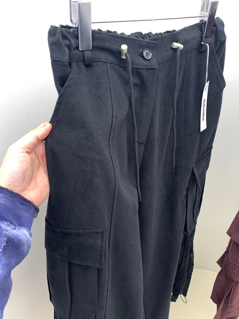 SEOLO東大門㊣直郵女士新品真品熱賣時尚推薦休閑休閑褲口袋Seolo seoul休閑褲