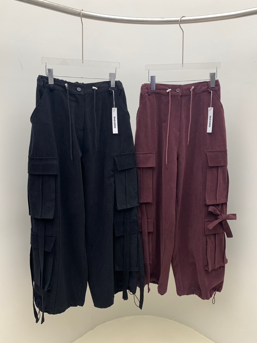 SEOLO東大門㊣直郵女士新品真品熱賣時尚推薦休閑休閑褲口袋Seolo seoul休閑褲