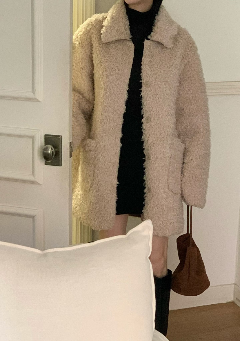 BINUS東大門㊣直郵女士新品熱賣職業時尚推薦休閑25秋冬短款大衣BINUS短款大衣