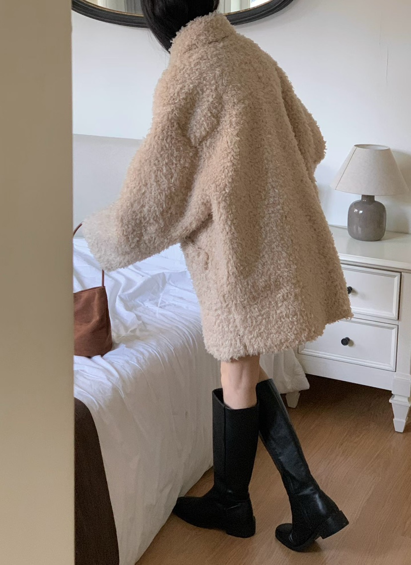 BINUS東大門㊣直郵女士新品熱賣職業時尚推薦休閑25秋冬短款大衣BINUS短款大衣